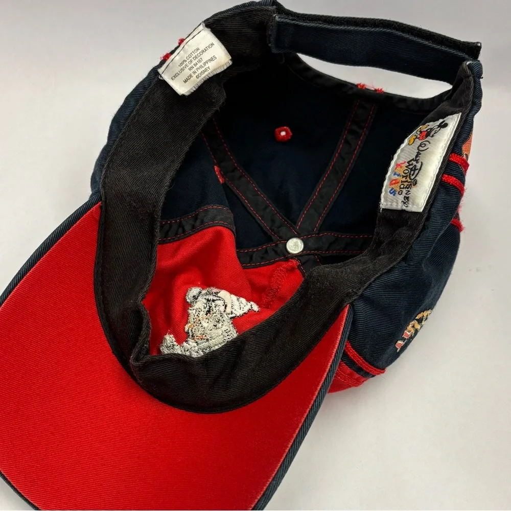 Vintage y2k Mickey kids hat with flames, Super Star embroidery